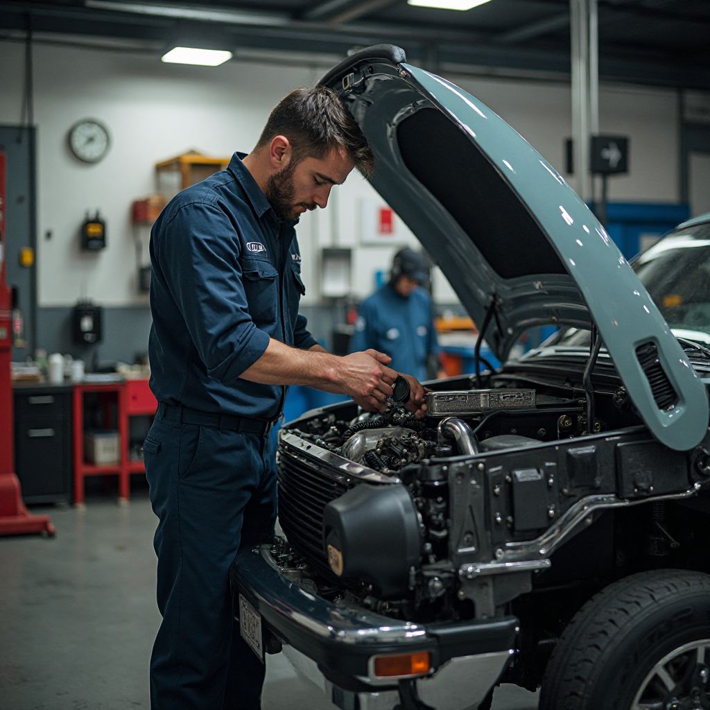 Proceso de inspección técnica de vehículo